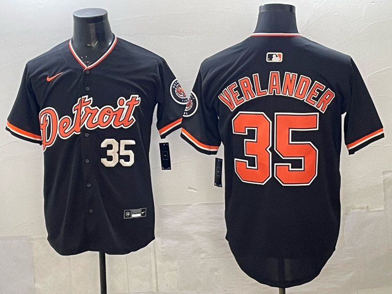 Men Detroit Tigers #35 Verlander black Game Nike MLB Jersey0314003